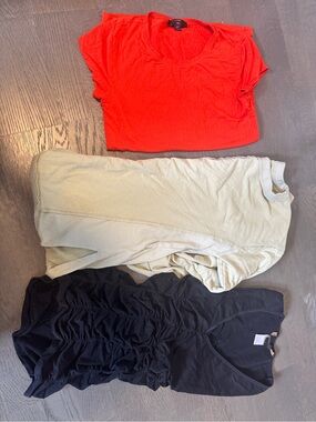 Top Bundle - 3 Pcs: J. Crew Tee, BCBG Top, Anthropologie Sweatshirt